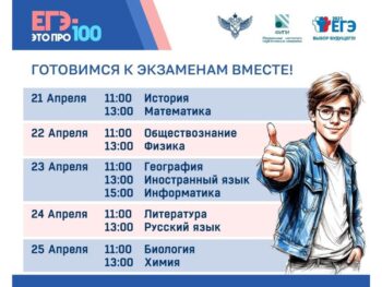 Подробнее о статье Всероссийский онлайн-марафон «ЕГЭ – это про100!»